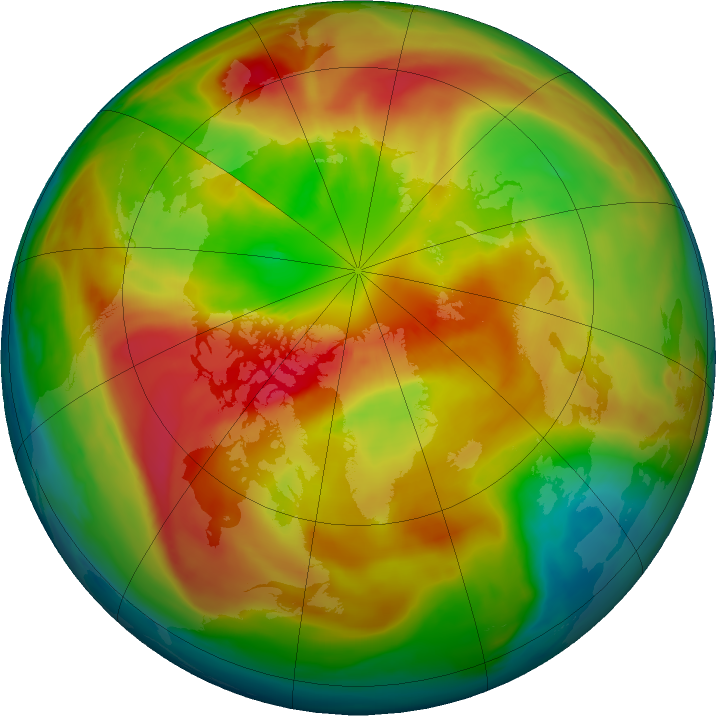 Arctic ozone map for 10 March 2017